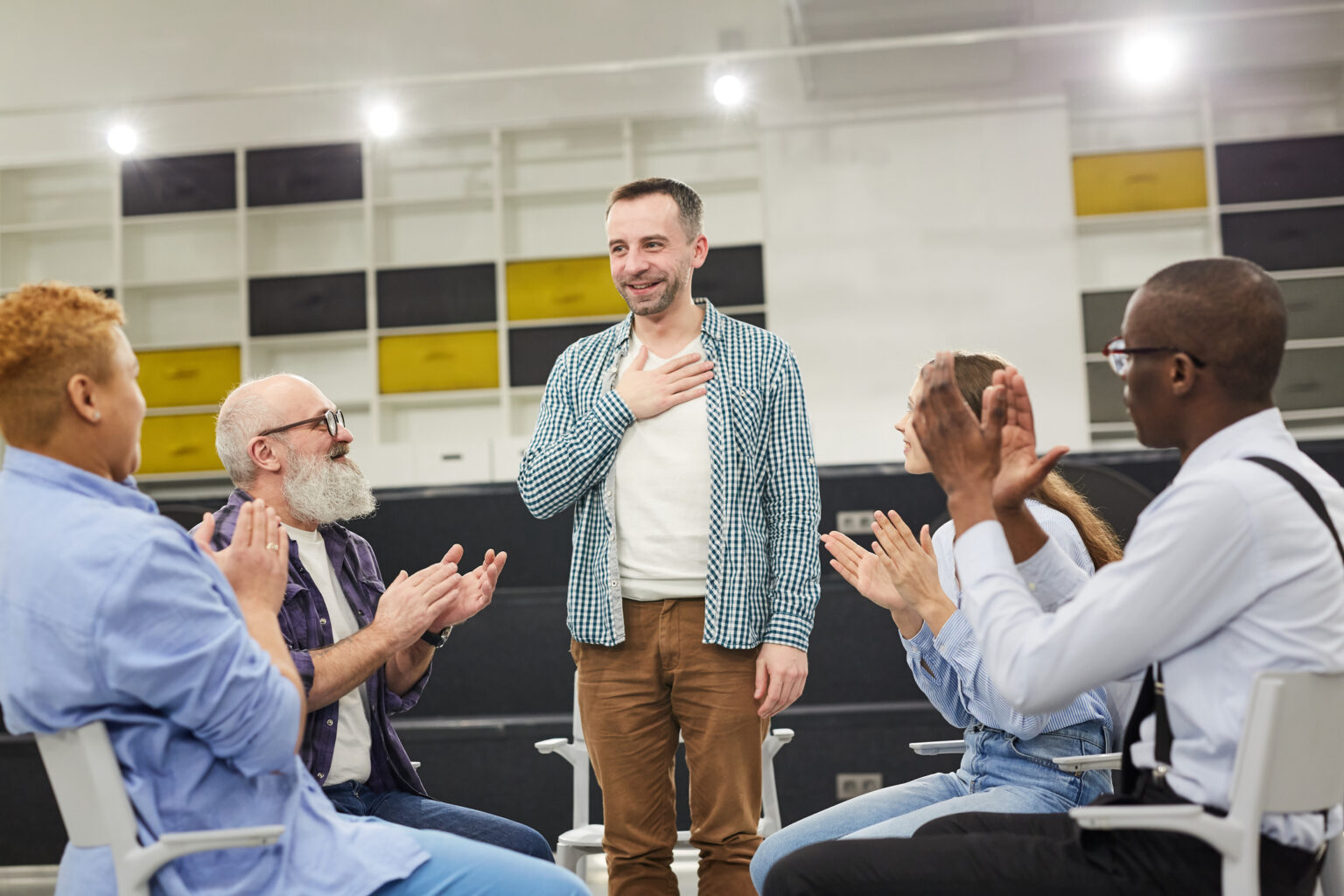 A supportive group therapy session